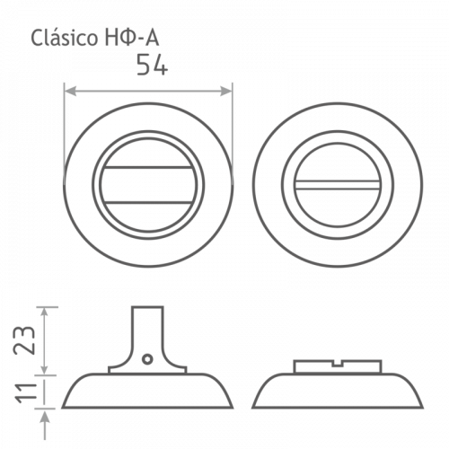Завертка дверная на круглом основании НОРА-М НФ-А золото
